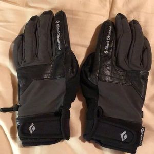 Black Diamonds leather gloves